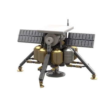Gobricks MOC Prostor Lunar Outpost Habitat Shuttle Lunar Raziskovanje Lunar Model gradniki Raketa Opeke Igrače Otrok Darilo