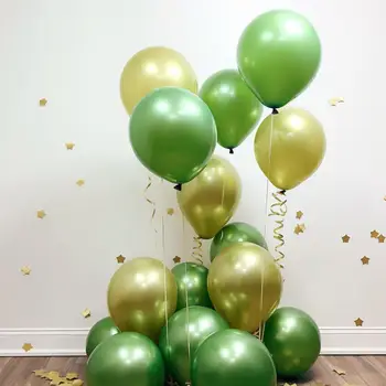 100 kozarcev Set 5 Palčni Lime Green 50pcs Latex Stranka Balone iz Lateksa Balon Za Rojstni dan Stranke Balone iz Lateksa Stranka Baloni