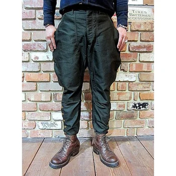 YANGHAOYUSONG domače retro priložnostne bombaž dokolenske hlače (pumparice) keper bombaž droben vitez hlače moška oblačila