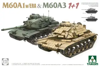 TAKOM 5022 1/72 M60A1 w/ERA & M60A3 1+1 Model Komplet